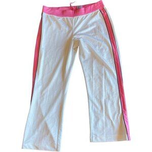 Nike Womens White & Pink Athletic Pants Size L